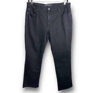 Levis Size 16 505 Straight Leg Black Denim High Rise Dark Wash Minimalist Jeans